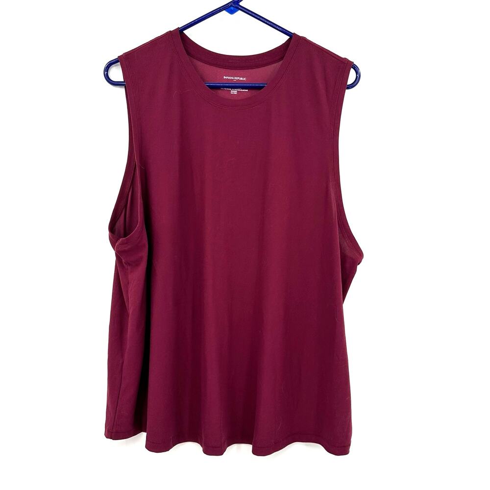 Banana Republic Size XL Tank Red‎ Sleeveless Crew Neck Basics Casual Everyday